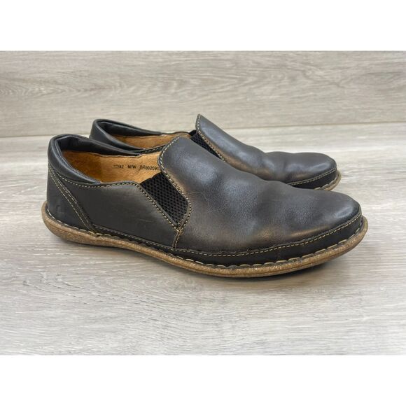 Born Mayflower II BR0020903 Women's Loafer SlipOn Leather 10M Black Comfort Shoe - Picture 1 of 10